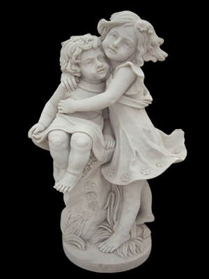 Statua in Marmo raffigurante due bambini Скульптуры Италии из мрамора Каррара